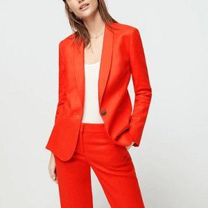 J. Crew Red Linen Blazer